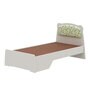 Marge Single Bed In Frosty White Finish With Drawer Storage