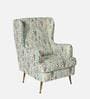 Maria Fabric Wing Chair In Multicolour