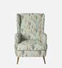 Maria Fabric Wing Chair In Multicolour