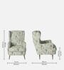 Maria Fabric Wing Chair In Multicolour