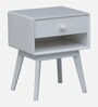 Maria Solid Wood Bedside Table in White Finish