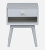Maria Solid Wood Bedside Table in White Finish