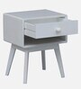 Maria Solid Wood Bedside Table in White Finish