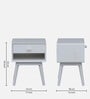 Maria Solid Wood Bedside Table in White Finish
