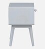 Maria Solid Wood Bedside Table in White Finish