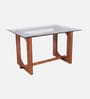 Mariager Acacia Wood 4 Seater Dining Set in Natural Glazed Finish in Off White Leatherette Mariager Acacia Wood 4 Seater Dining Set in Natural Glazed Finish in Off White Leatherette