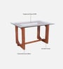 Mariager Acacia Wood 4 Seater Dining Set In Natural Glazed Finish with Grey Leatherette Mariager Acacia Wood 4 Seater Dining Set In Natural Glazed Finish with Grey Leatherette