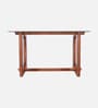 Mariager Acacia Wood 4 Seater Dining Set In Natural Glazed Finish with Grey Leatherette Mariager Acacia Wood 4 Seater Dining Set In Natural Glazed Finish with Grey Leatherette