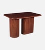 Mariager Acacia Wood 4 Seater Dining Set in Natural Glazed Finish With Off White leatherette Mariager Acacia Wood 4 Seater Dining Set in Natural Glazed Finish With Off White leatherette