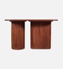 Mariager Acacia Wood 4 Seater Dining Set in Natural Glazed Finish With Off White leatherette Mariager Acacia Wood 4 Seater Dining Set in Natural Glazed Finish With Off White leatherette