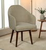 Mariager Acacia Wood Dining Chair with Revolving In Suede Fabric