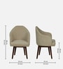 Mariager Acacia Wood Dining Chair with Revolving In Suede Fabric