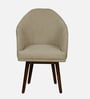 Mariager Acacia Wood Dining Chair with Revolving In Suede Fabric