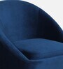 Mariana Velvet Lounge Chair in Opal Blue Colour with Foot Stool