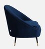 Mariana Velvet Lounge Chair in Opal Blue Colour with Foot Stool