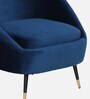 Mariana Velvet Lounge Chair in Opal Blue Colour with Foot Stool