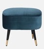 Mariana Velvet Lounge Chair In Teal Color With Foot Stool