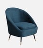 Mariana Velvet Lounge Chair In Teal Color With Foot Stool