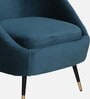 Mariana Velvet Lounge Chair In Teal Color With Foot Stool