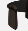 Mariano Mango Wood Coffee Table In Wirebrush Walnut Finish With Black Tinted Glass Top
