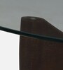 Mariano Mango Wood Large Coffee Table In Wirebrush Walnut Finish With Glass Top