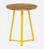 Mariano Metal End Table In  Scratch Resistant Yellow Colour