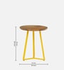 Mariano Metal End Table In  Scratch Resistant Yellow Colour