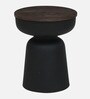 Mariano Metallic End Table In Off Black Finish