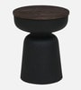 Mariano Metallic End Table In Off Black Finish