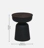 Mariano Metallic End Table In Off Black Finish