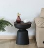 Mariano Metallic End Table In Off Black Finish