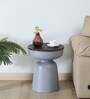 Mariano Metallic End Table In Off Grey Finish