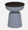 Mariano Metallic End Table In Off Grey Finish