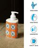 Marigold 230ml Bloom White & Orange Ceramic Soap Dispenser