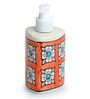 Marigold 230ml Bloom White & Orange Ceramic Soap Dispenser