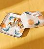 Marigold Butter Dish| Handpainted Stoneware