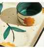 Marigold Chip & Dip Platter | Handpainted Stoneware