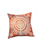 Orange Cotton Embroidered 18x18 inches Cushion Cover