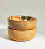 Marigold Mini Snack Bowls (Set of 2)| Wood