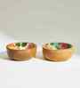 Marigold Mini Snack Bowls (Set of 2)| Wood