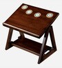 Marigold Solid Wood Portable Table in Walnut Finish