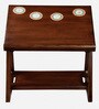 Marigold Solid Wood Portable Table in Walnut Finish