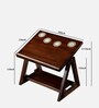 Marigold Solid Wood Portable Table in Walnut Finish
