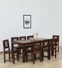 Marin Sheesham Wood 8 Seater Dining Set In Scratch Resistant Provincial Teak Finish