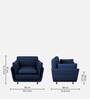 Marina 1 Seater Sofa in Blue colour