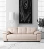 Evok Marina Leatherette 3 Seater Sofa in Beige Colour