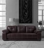 Evok Marina Leatherette 3 Seater Sofa in Dark Brown Colour