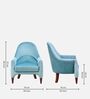 Marine Fabric Sofa  Chair in Aqua Blue Color