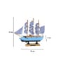 Marine Nautical Sailing Boat Ship Blue Wood Showpieces