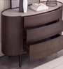 Marine Pine Wood Console Table in Dark Brown Finish
